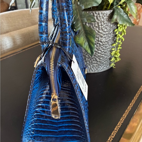 Brahmin Small Caroline NWT in Sapphire Blue Top Handle Satchel Never Carried - Picture 5 of 10
